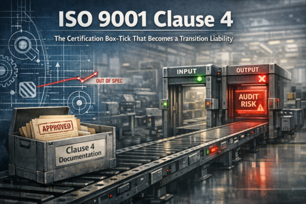 ISO 9001 Clause 4 review workflow for context, interested parties, and scope