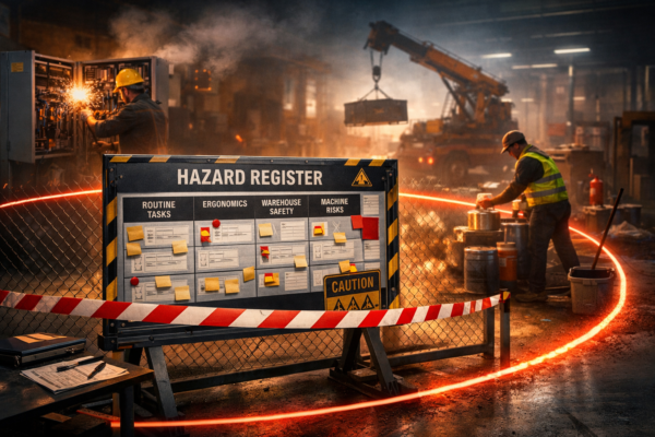 ISO 45001 hazard identification scope gap diagram showing contractor coverage
