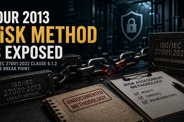 ISO 27001 risk assessment methodology documentation gap between 2013 and 2022 editions