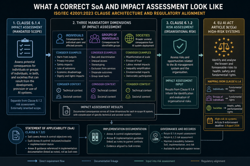 ISO 42001 Clause 6.1.4 mapped to EU AI Act Article 9 fundamental rights categories