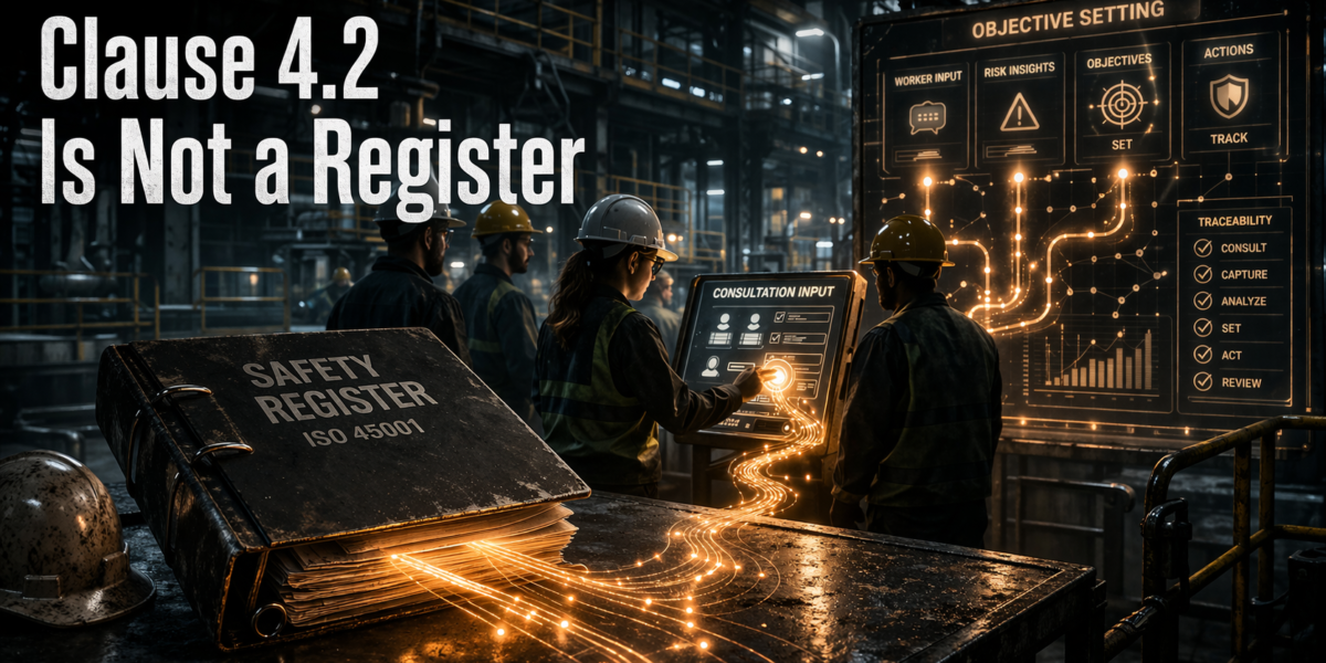 ISO 45001 Clause 4.2 interested parties register traceability to objectives